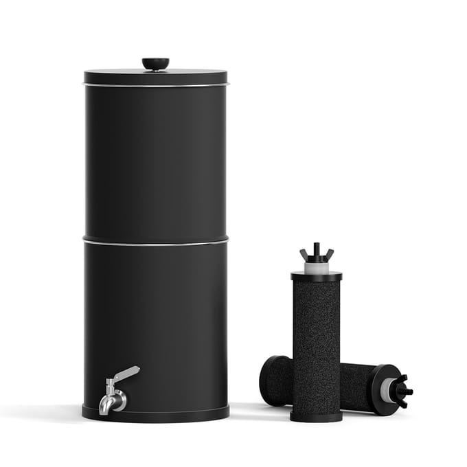 2.25 Gallon Zwaartekracht Waterfiltersysteem Roestvrij Staal Aanrecht Waterfiltersysteem Water zwart