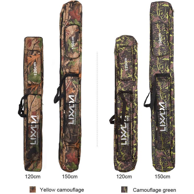 Lixada Vistas Dubbele Laag Grote Capaciteit Vishengel Tackle Bag 120/150cm 120cm! black