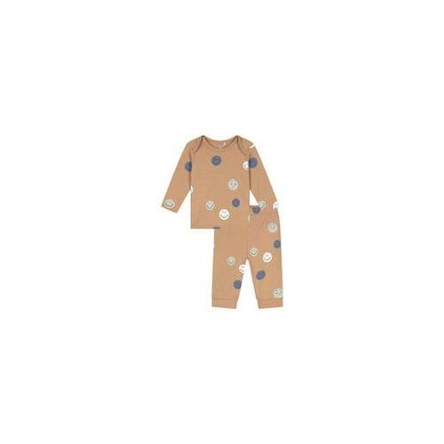 Prénatal baby pyjama smiley Dark Sand Brown 68 unisex