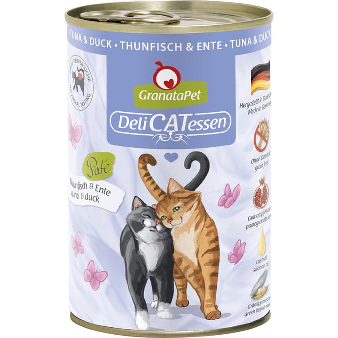 6x400g GranataPet DeliCatessen Tonijn & Eend Kattenvoer