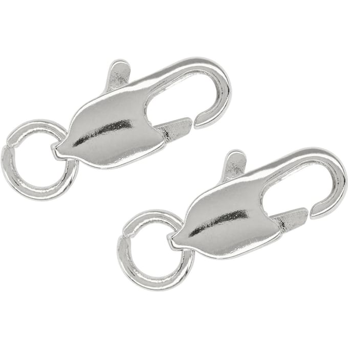 Kreeftsluiting, 2 stuks - Zilver