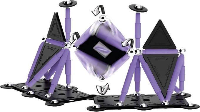 Supermag - Magnetisch speelgoed - 85 stuks - Open einde speelgoed - Magnetic toys - Constructiespeelgoed - Technicolor