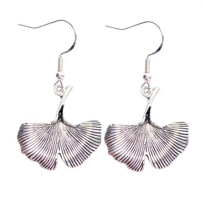 Zilver oorbellen -Gingo blad-Charme Bijoux