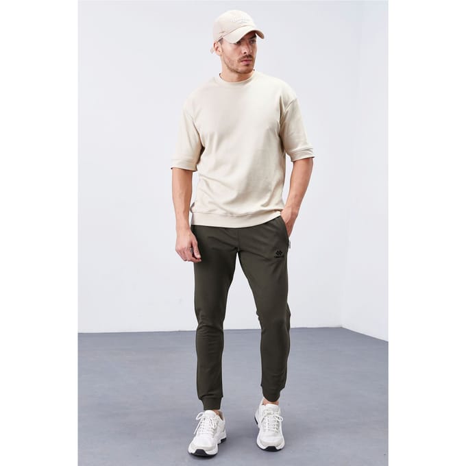 Heren Slim-Fit Fleece Trainingsbroek