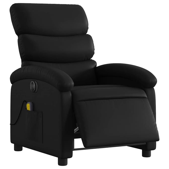 vidaXL - Massagestoel - verstelbaar - elektrisch - kunstleer - zwart