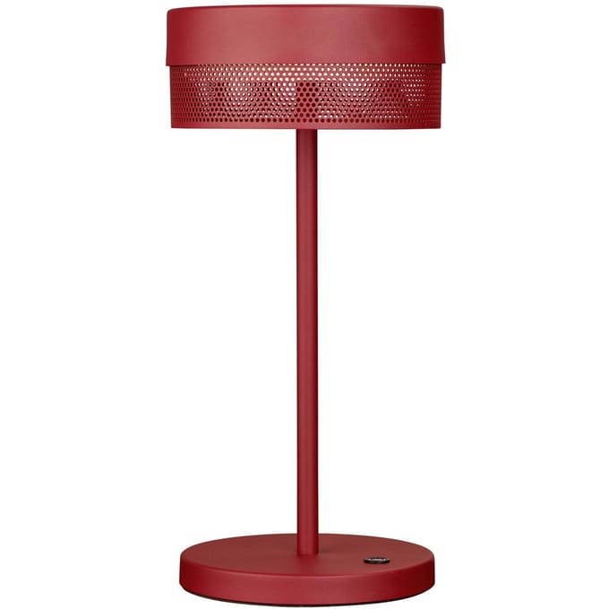 HELL LED tafellamp Mesh oplaadbare batterij, hoogte 30 cm, Indisch rood
