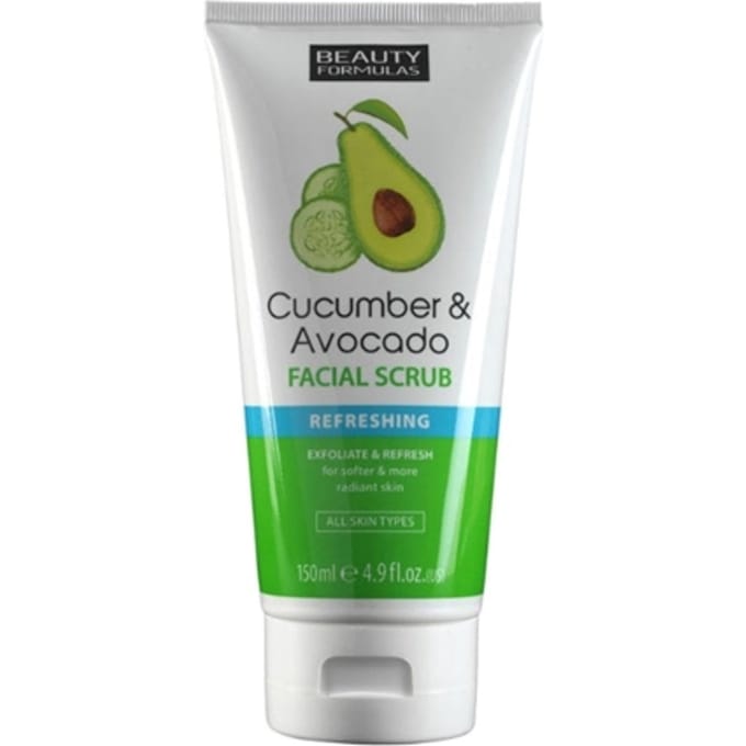 Beauty Formulas Komkommer & Avocado Gezichtsscrub - 150ml