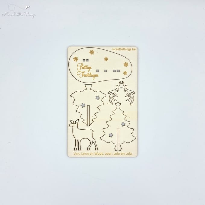 [Nice Little Things] - Kerstkaart Uitdrukbaar Rendier