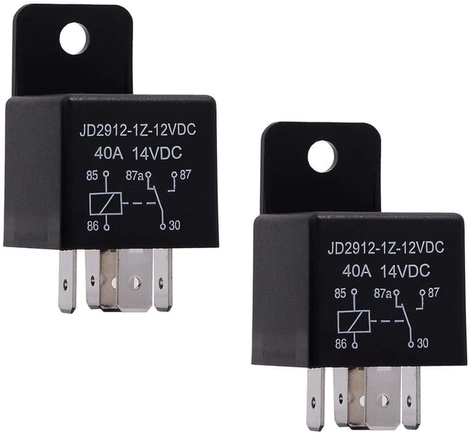 2 Stuks 12V 40A 5-Pins Autorelais voor Motorvoeding