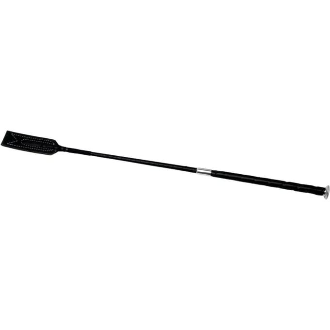 Red Horse Rijzweep Deluxe 65cm - Zwart - met leer afgewerkt