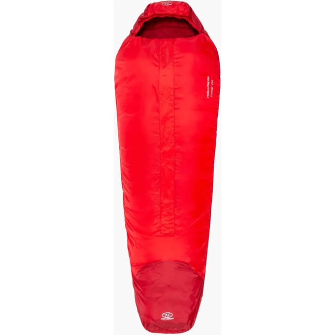 Highlander mummyslaapzak Trekker 250 -10°C met muskietennet - Rood