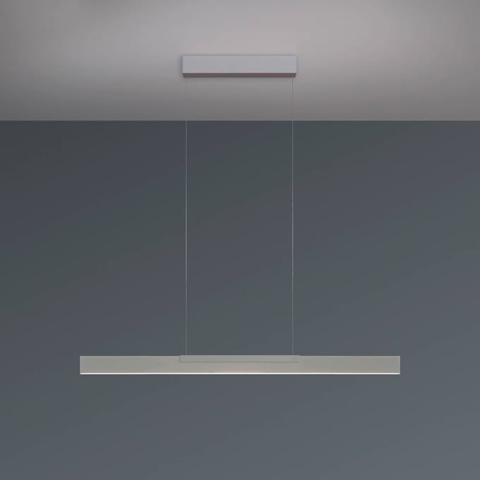 Bopp LED hanglamp Nano 2.0, lengte 100 cm, aluminiumkleurig