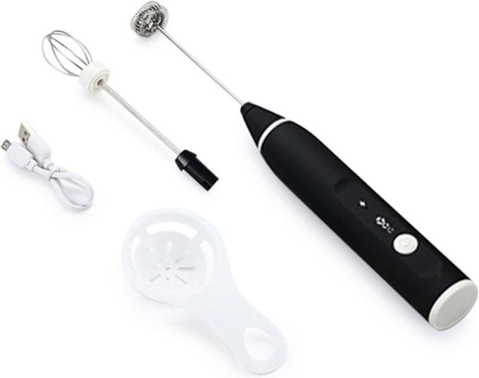 Bolture Melkopschuimer Handmatig - Milk Frother Electrisch - Opschuimer Voor Melk - Milk Foamer - Melkschuimer - Oplaadbaar