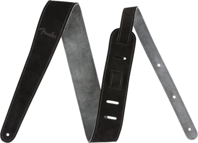 Fender Reversible Suede Gitaarband Zwart/Grijs 0990691006
