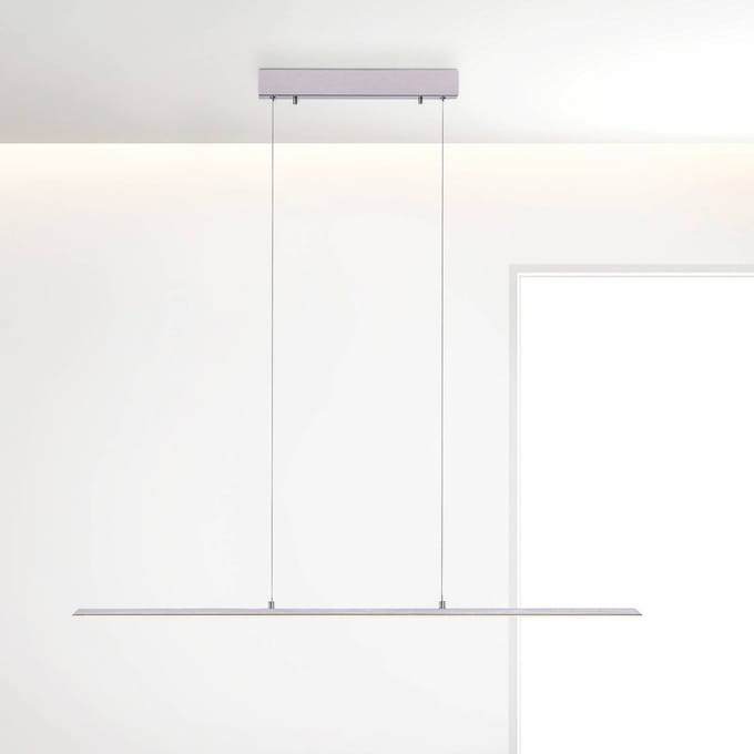 PURE LED hanglamp Lite, zilver, 100 cm, CCT, dimbaar