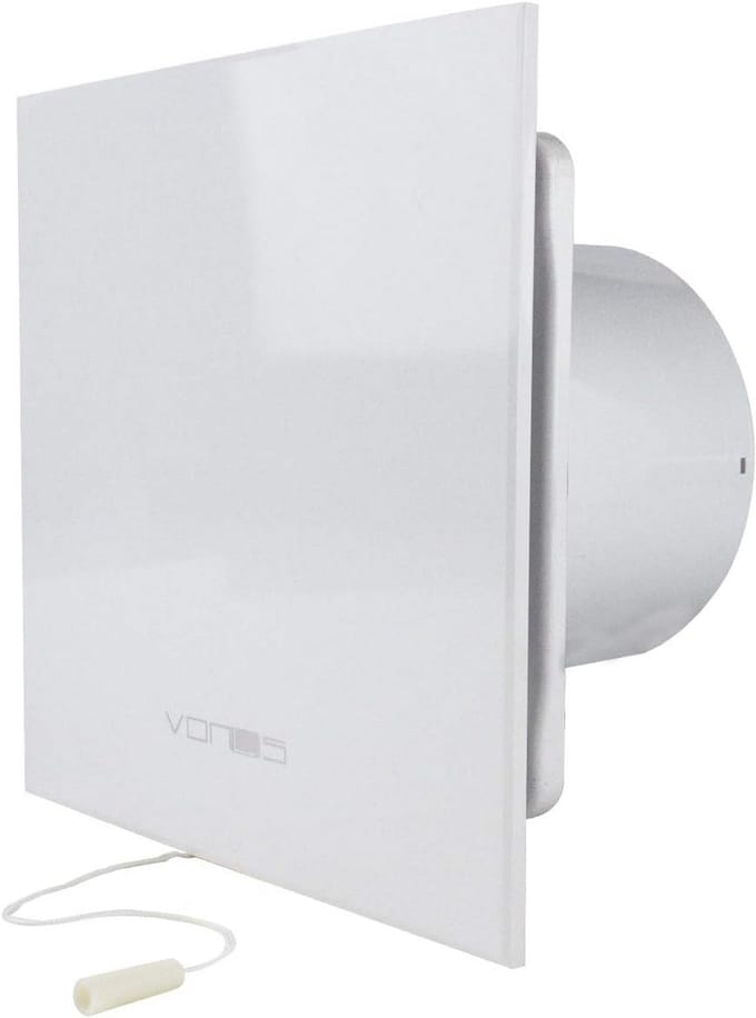 Badkamerventilator - Afzuiger Ventilator - Lucht Afvoeren - Met Trekschakelaar - Ø 100 mm - Wit