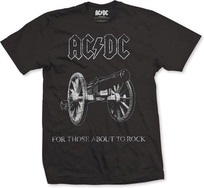 AC/DC - About To Rock Heren T-shirt - M - Zwart