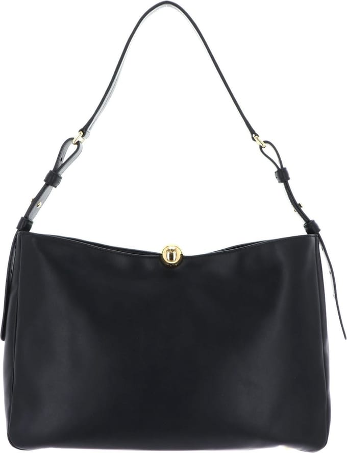 FURLA Leren Schoudertas Sfera Soft Shoulder Bag Nero Zwart