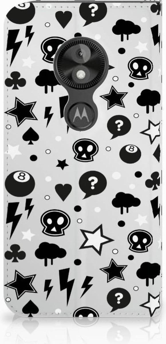 Mobiel BookCase Motorola Moto E5 Play Silver Punk