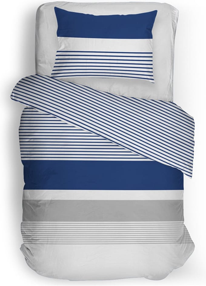 Snoozing Gerda Dekbedovertrek - Eenpersoons - 140x200/220 cm - Navy