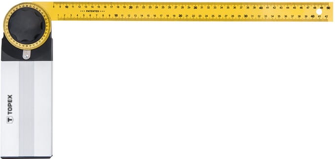 Topex - Instelbare Hoekmeter - 500 mm x 240 mm - Aluminium Handgreep