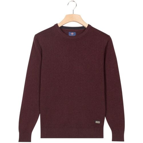 Baileys Trui Crew Neck Allover Fine Two-Tone Texture Deep Mauve / male
