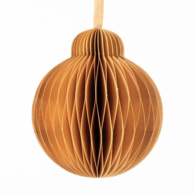 Papieren honeycomb hanger oranje