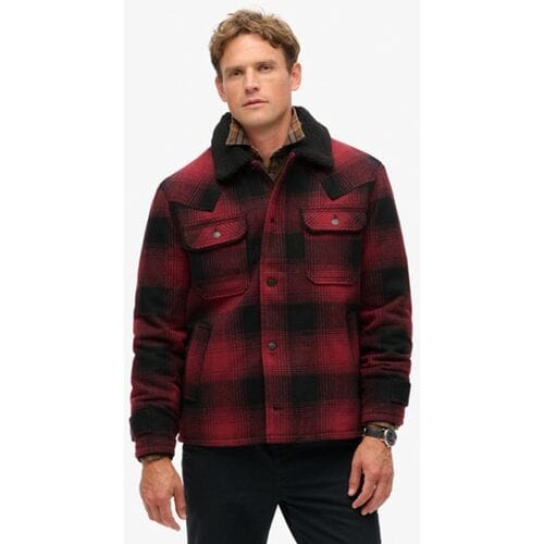 Superdry The Merchant Store - Wollen Chore jas Rood Grootte: L