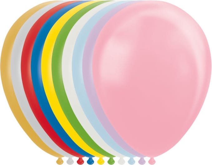 25  gemengde  metallic Ballonnen.