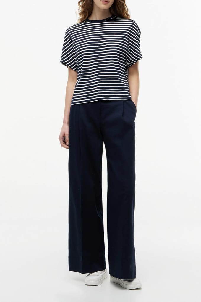 Tommy Hilfiger Cody Regular Batwing C-neck Breton Stripe Dark Night/ecru Größe: M | Hemden Outlet | Damen | Schwarz