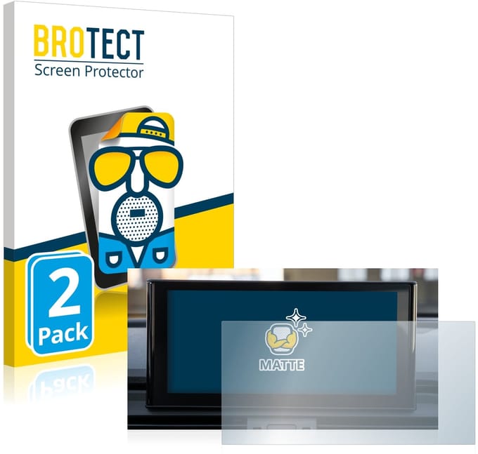 BROTECT - Screenprotector voor Audi Q5 2021 MMI Navigation Plus 10.1" - Folie Beschermfolie matte 2 Stuks