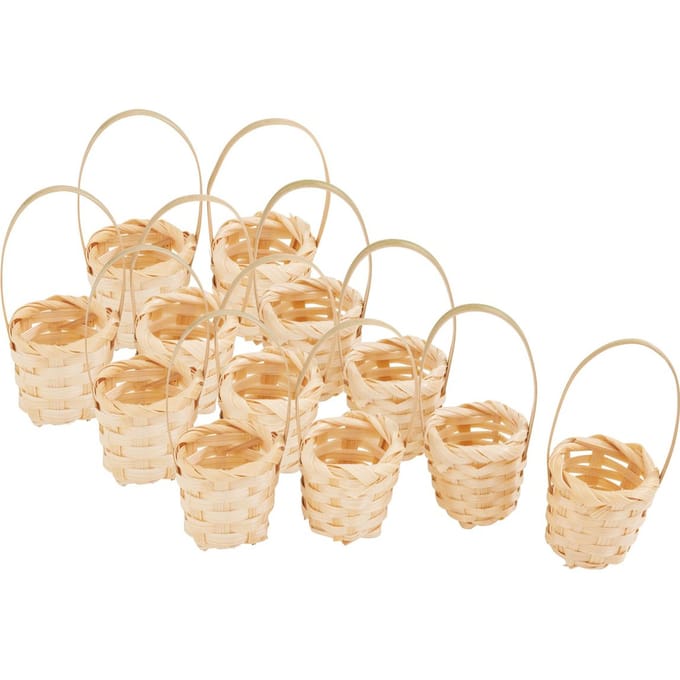VBS Mini mandje "Bamboe", 12 stuks