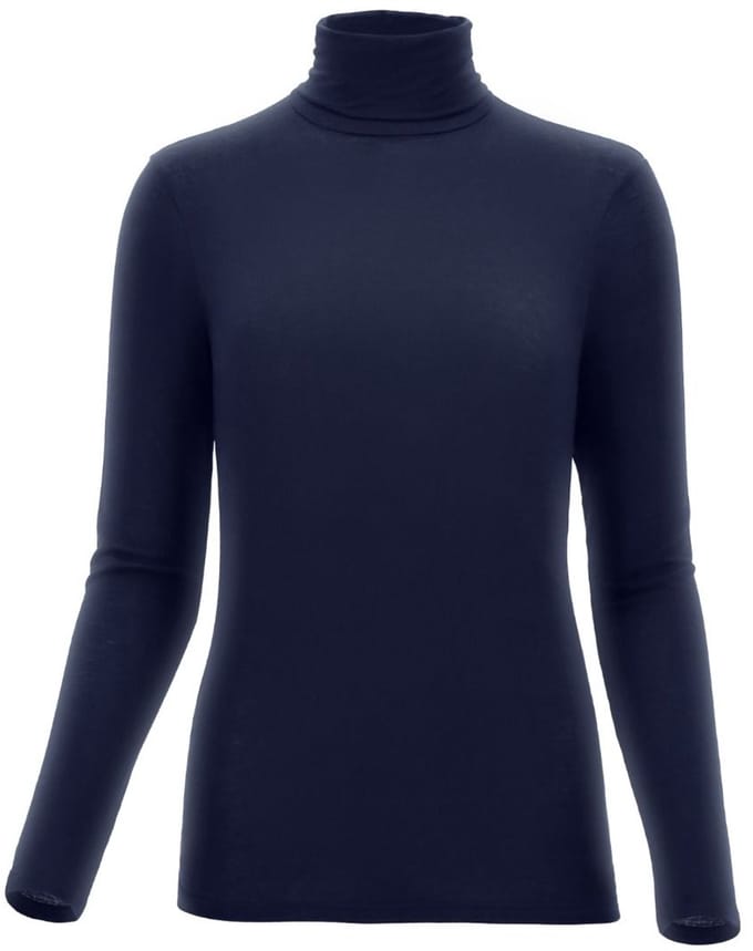 Perfect Line Cashmere Turtle Neck Long Sleeve - Kleur Blauw - Maat S