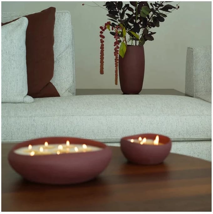 Mon Dada Doteki small indoor geurkaars burgundy - down to earth