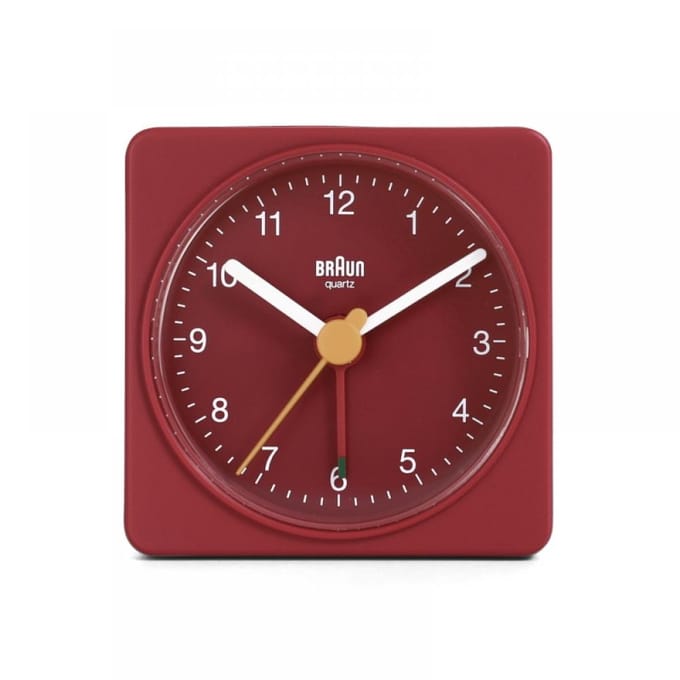 Braun BC02R - Wekker - Analoog - Reis - Rood