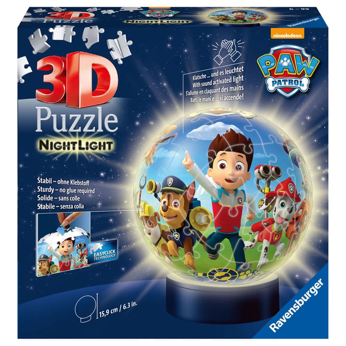 Ravensburger Paw Patrol 72 stukjes met licht 3D Puzzels