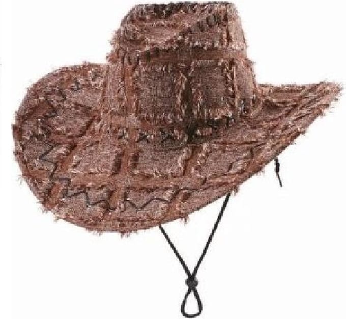 Cowboyhoed Lapjes Bruin VOLWASSENEN