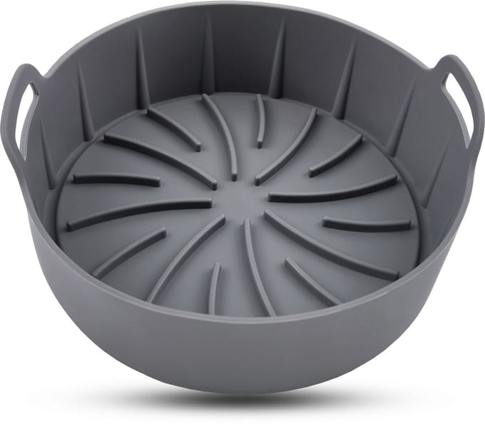 Bodo® Airfryer Bakje - Airfryer Accesoires - 22 cm - Grijs
