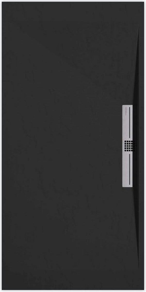 Sanifun douchebak Stone Side Black Slate 1600 x 800 S