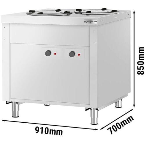 GGM Gastro Bordenstapelaar KOPENHAGEN - verwarmd - 400W - Ø280mm - 120 borden - 910x700x850mm zilver