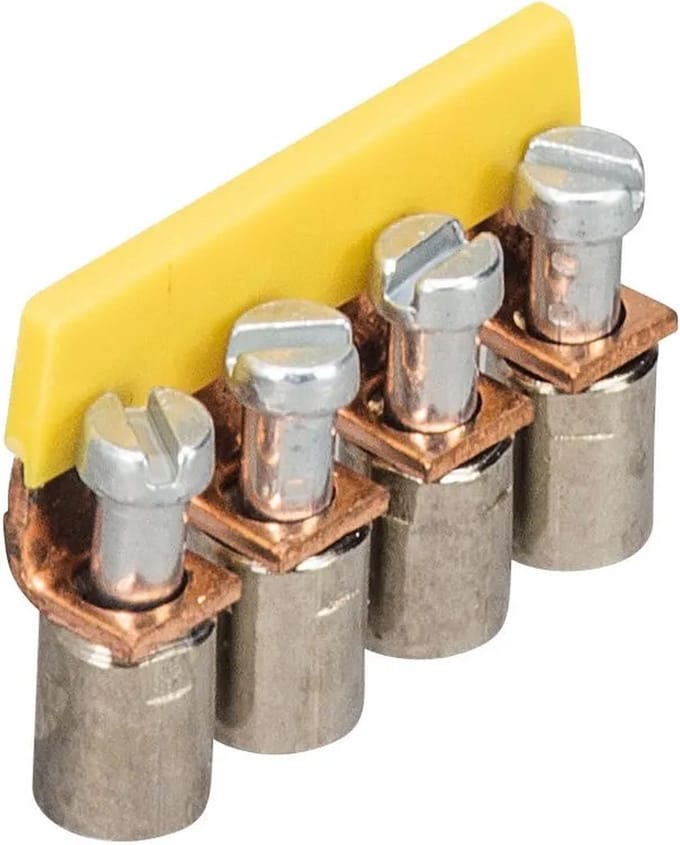 Verbindingsbrug 4-polig - geïsoleerd - 4mm² - Schroef - 32A 230V - Per 1 stuk(s)