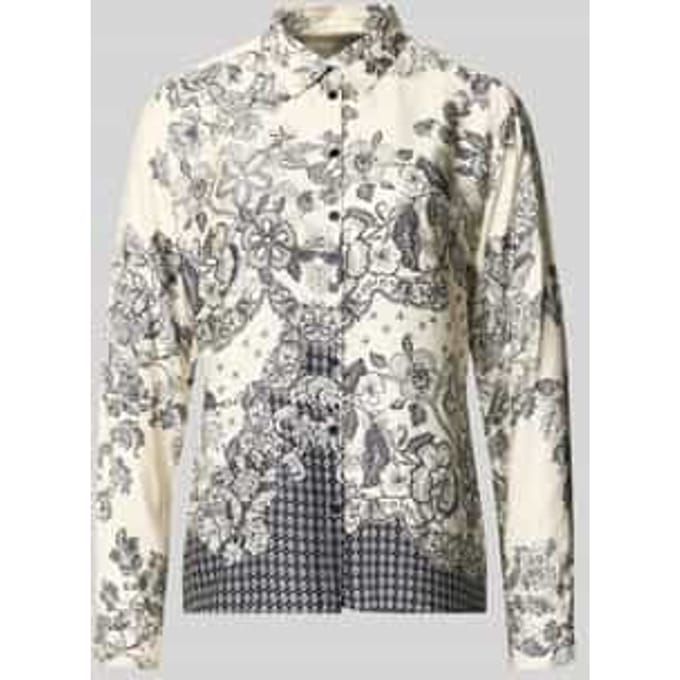 Regular fit overhemdblouse van pure viscose