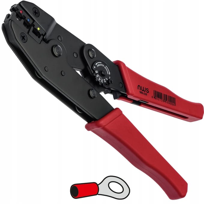 NWS Krimptang 230mm voor Geïsoleerde Kabelconnectoren