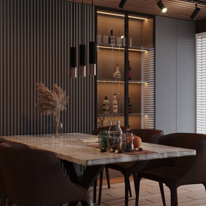 Euluna Thalassa hanglamp 3-lamps GU10 zwart/koper