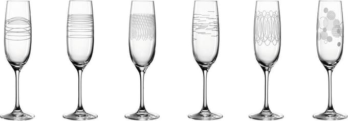 Leonardo Casella - Champagneglas assorti - 190 ml - 6 stuks