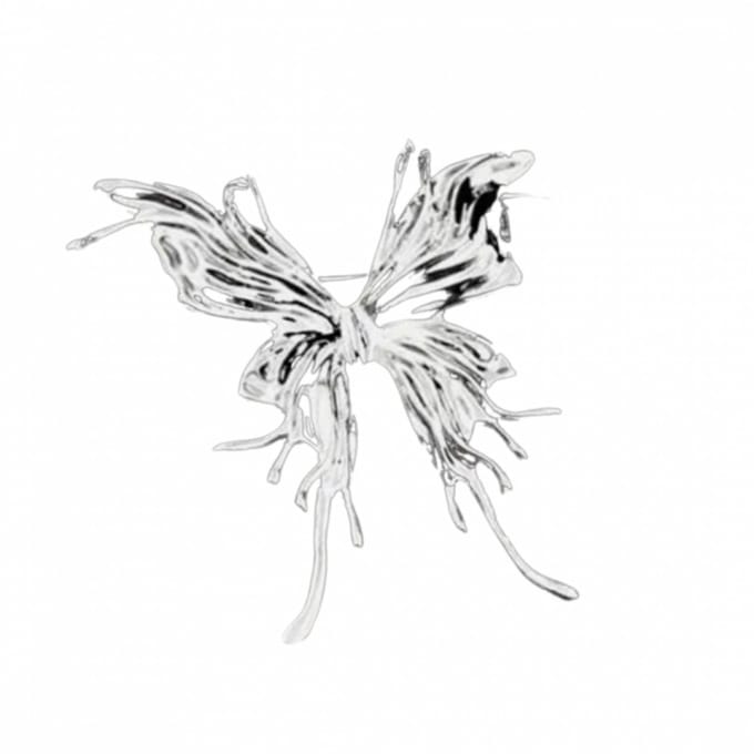 Broche zilverkleur vlinder - Charme Bijoux
