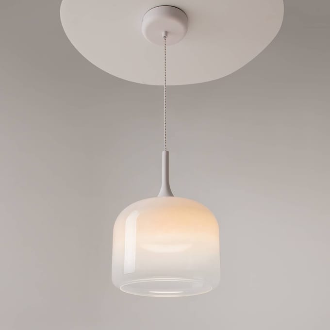 Maytoni LED hanglamp Spirito, wit, glas/metaal, Ø 26 cm