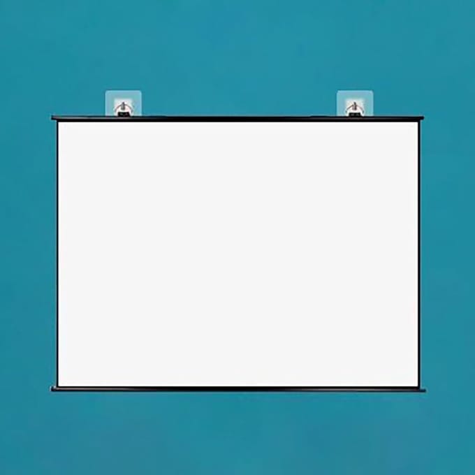 Projectiescherm Handmatig - Oprolbaar Scherm Beamer Scherm - Thuisbioscoop Maken - Matwit Diffuus Reflectiescherm - 40 inch 4:3 - Wit