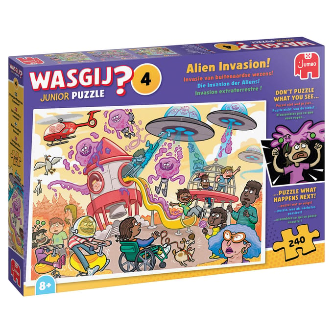 Jumbo WasGij Junior 3 - Alien Invasion - 240 stukjes Kinderpuzzels