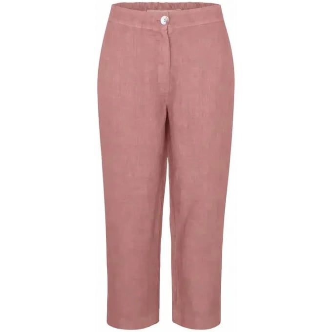 Linnen curve broek voor vrouw Haris Cotton